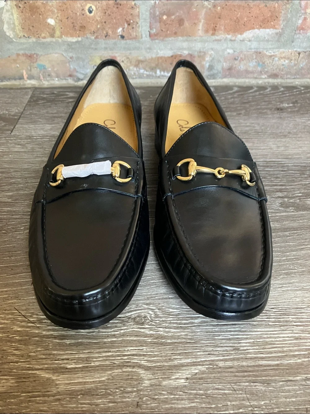 Cole Haan Ascot II black leather slip-on loafers gold-toned horsebit detail - Picture 1 of 17